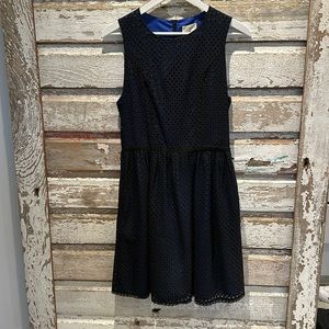 Eyelet blue and black dress